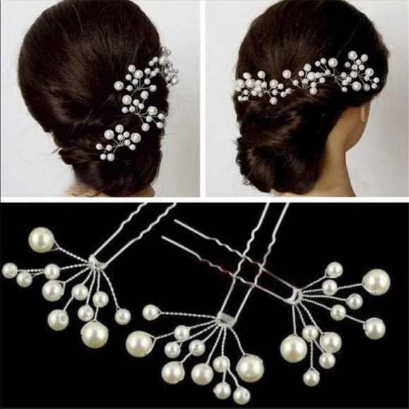 Accessories - Set of Pearl Hairpins Wedding Party